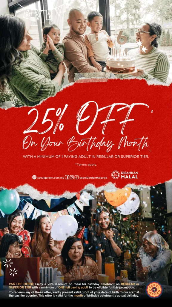 Seoul Garden Birthday Promotion