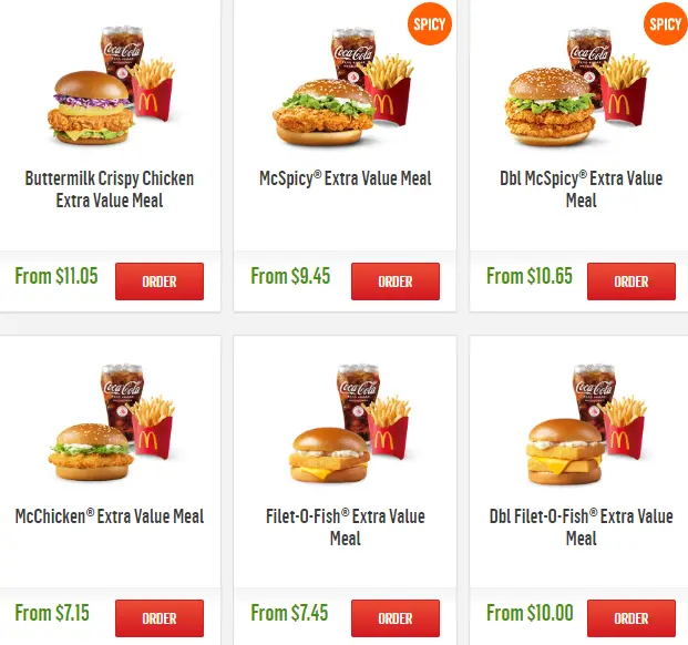 McDonald's Menu Singapore Prices & Promos Updated 2024