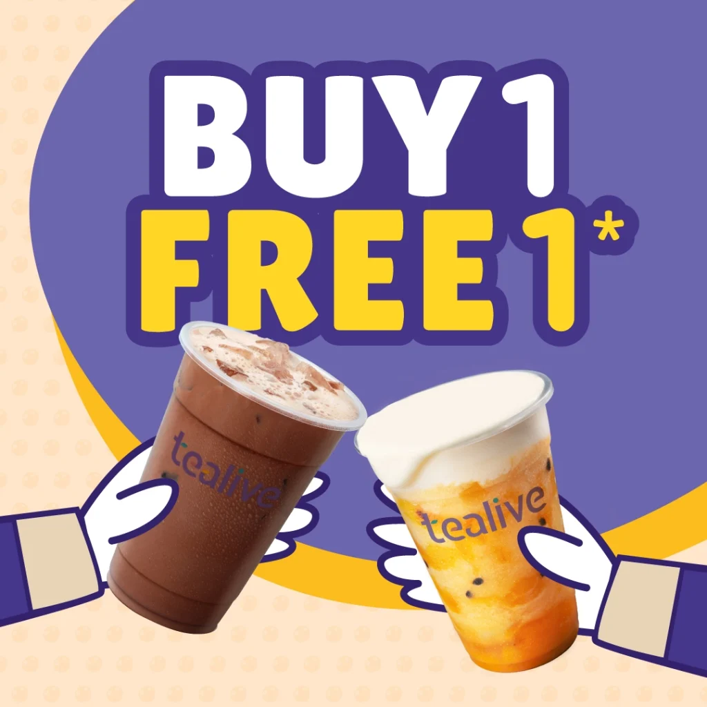 Tealive Buy1 Ge1 Promo