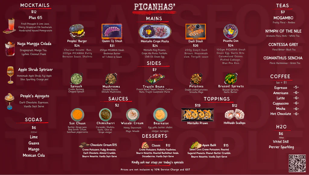 Picanhas' Menu Singapore