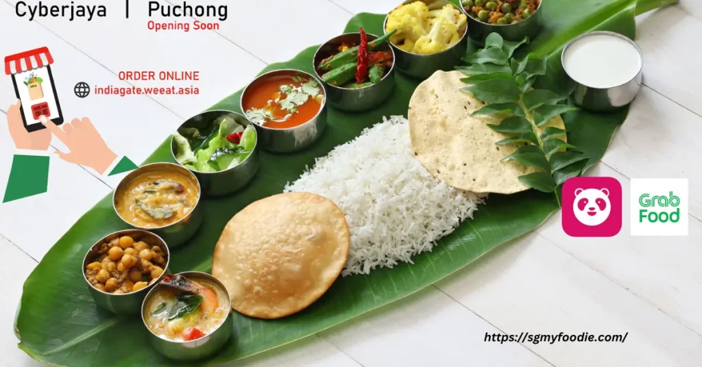 The India Gate Restaurant Menu