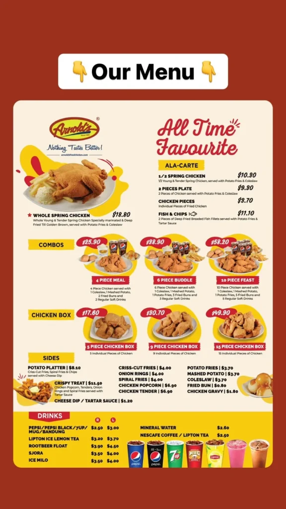 Arnold's Fried Chicken Menu