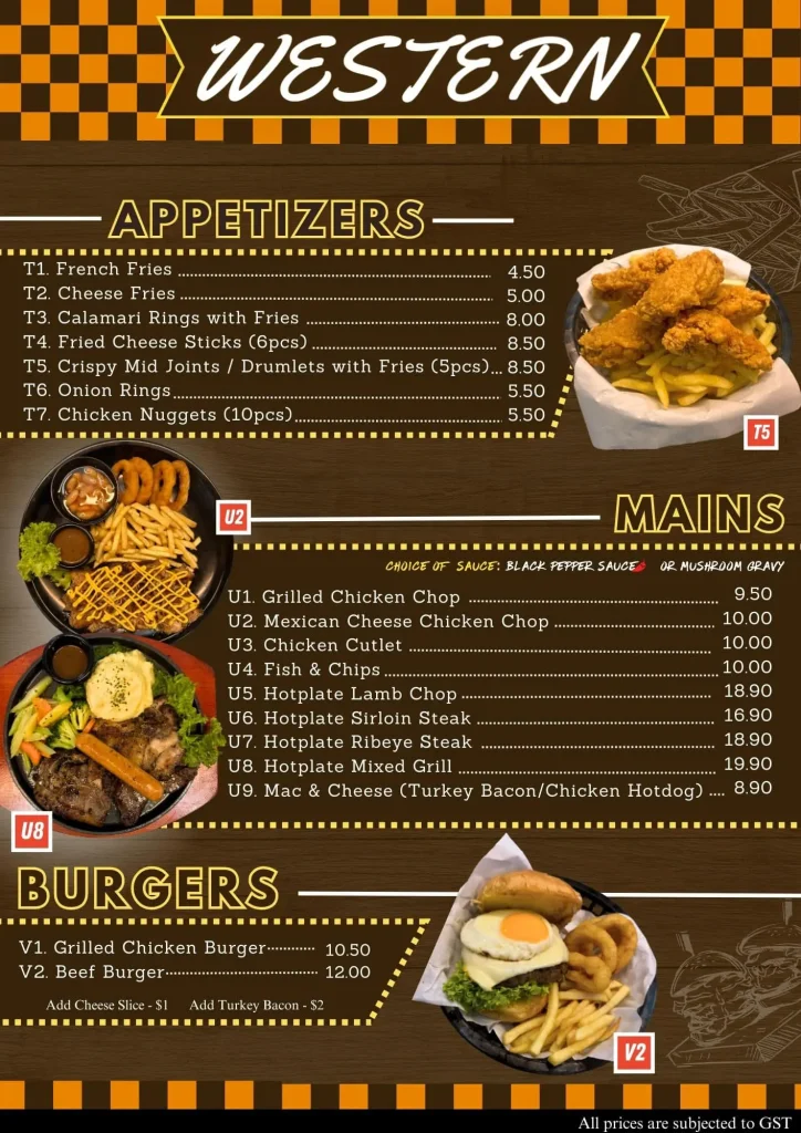 13 Miles Western Menu