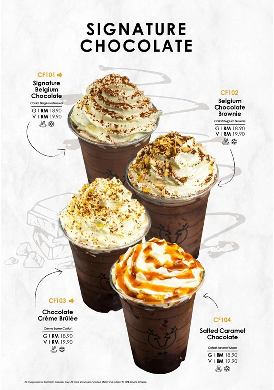 Signature Chocolate Menu