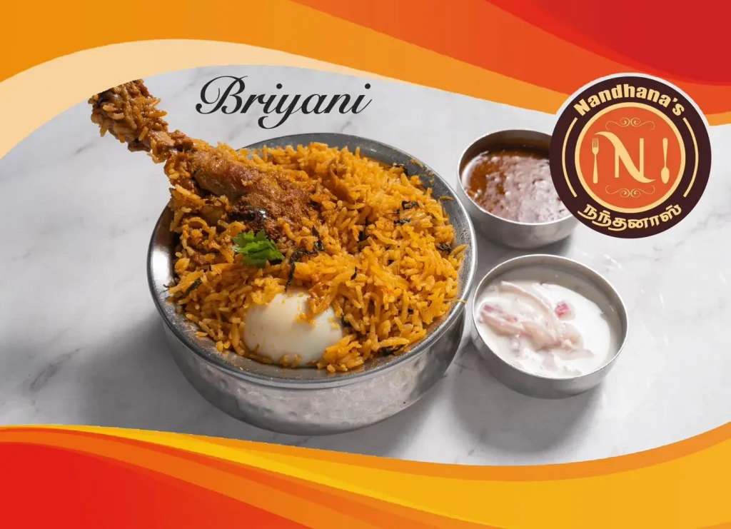 Nandhanas Restaurant Dum Briyani Varieties Prices